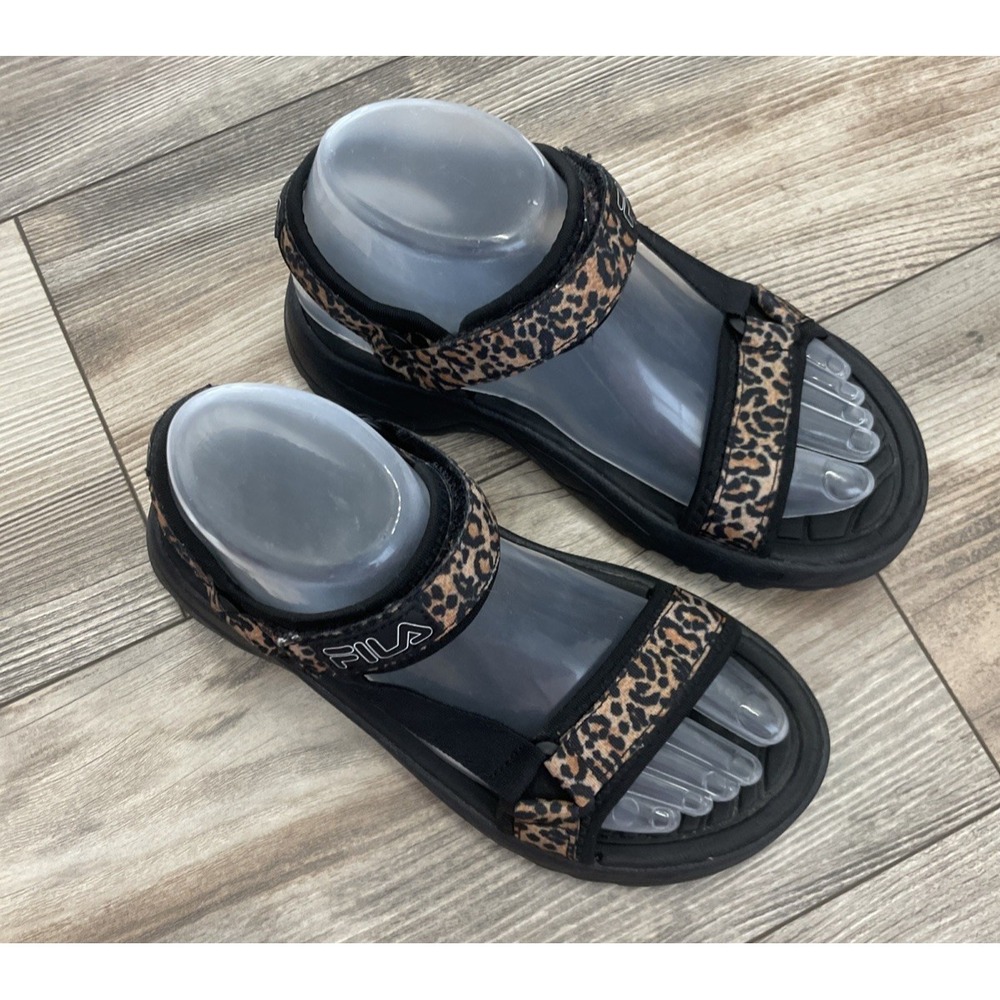 Fila Andros Leopard Sport Sandals Women's Size 6 Adjustable‎ Hiking Comfort